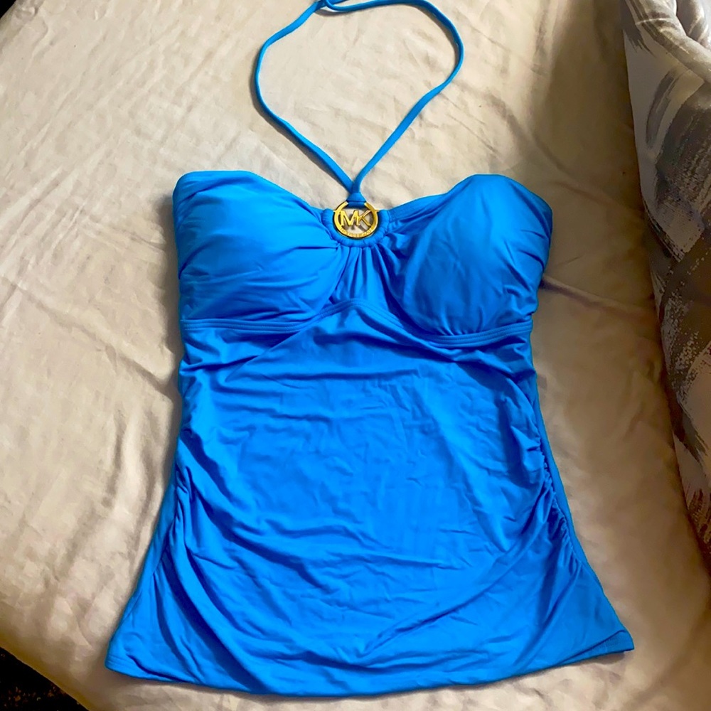 Beautiful blue Halter tankini top by Michael Kors